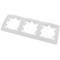 Marc triple per a 3 mecanismes empotrables 225x80mm sèrie Lille de color blanc