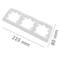 Marc triple per a 3 mecanismes empotrables 225x80mm sèrie Lille de color blanc