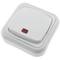 Lichtgevende drukknop met wit frame van 80x80mm