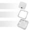 Lichtgevende drukknop met wit frame van 80x80mm