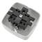 Steckdose mit Rahmen 80x80mm weiss