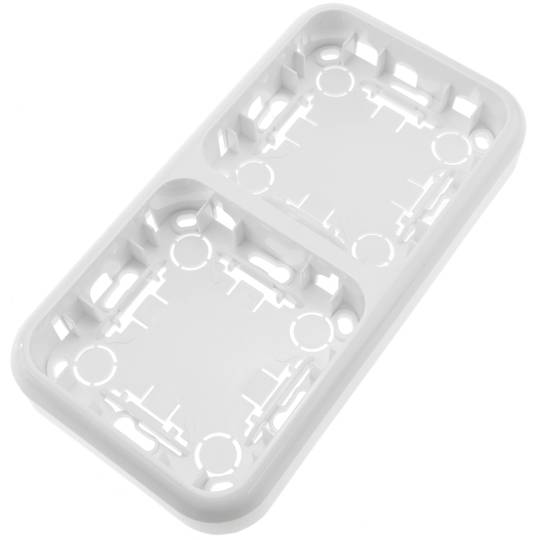 Espelho duplo para 2 elementos 150x80mm branco