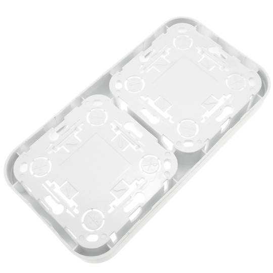 Espelho duplo para 2 elementos 150x80mm branco
