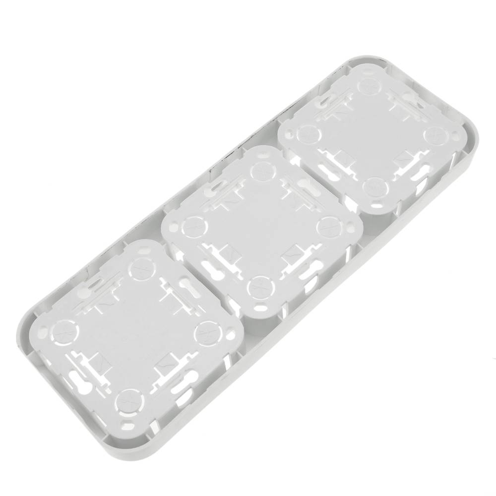 Espelho triplo para 3 elementos 225x80mm branco