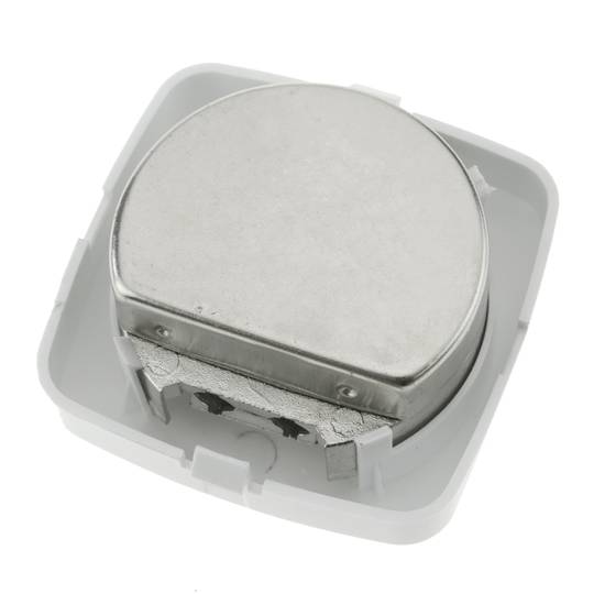 Tomada TV / R com espelho 80x80mm branco