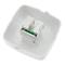 Basis met RJ45-netwerkaansluiting aan de oppervlakte met wit frame van 80x80mm