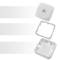 Basis met RJ45-netwerkaansluiting aan de oppervlakte met wit frame van 80x80mm