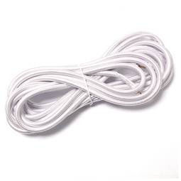 Decorative Fabric Electric Cable 5m 2x0.75mm silver