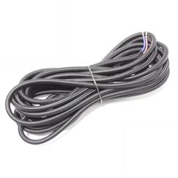 Decorative Fabric Electric Cable 5m 2x0.75mm in black
