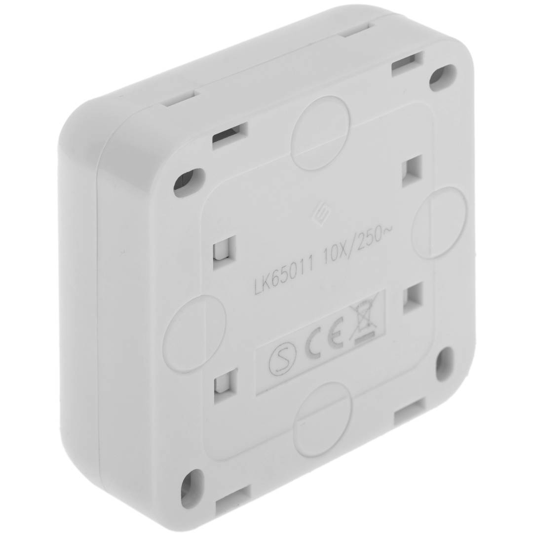 Interruptor de superfície com moldura 63x63mm série Onsen branco