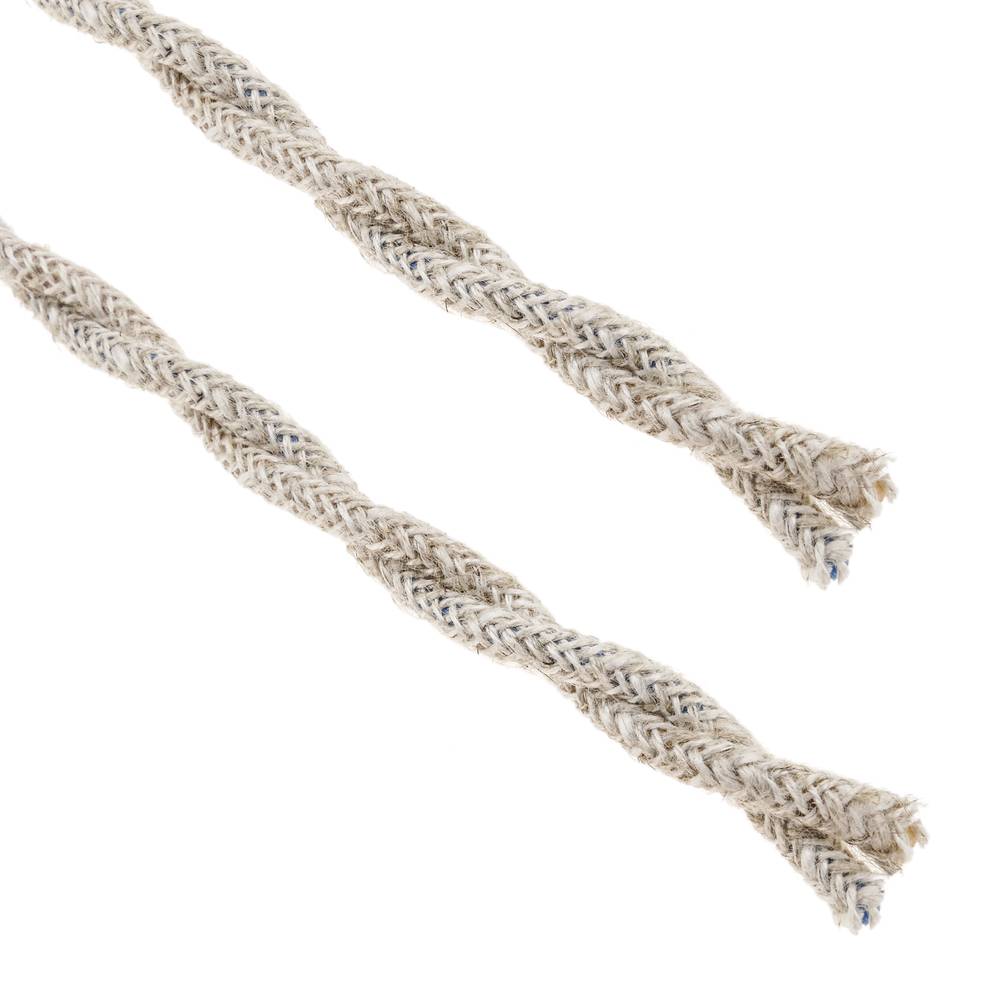 25 m 2x0,75 mm gevlochten decoratieve elektrische kabel in verouderd wit