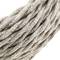 25 m 2x0,75 mm gevlochten decoratieve elektrische kabel in verouderd wit