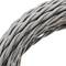 Cable elèctric decoratiu trenat 25m 2x0.75mm de color gris plata