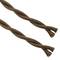 Decorative braided electrical cable 25m brown 2x0.75mm
