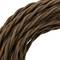 Decorative braided electrical cable 25m brown 2x0.75mm