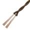 Decorative braided electrical cable 25m brown 2x0.75mm