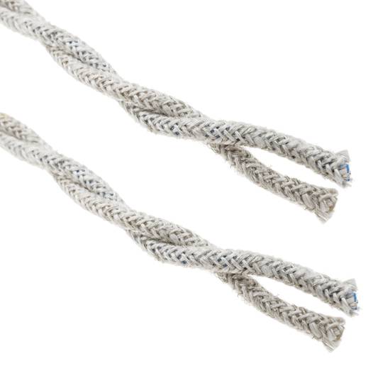 Intrecciato decorativo 25m cavo elettrico grigio 2x0.75mm
