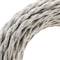 Intrecciato decorativo 25m cavo elettrico grigio 2x0.75mm