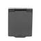 Tomada schuko de encastrar IP44 com parafuso tampa preto