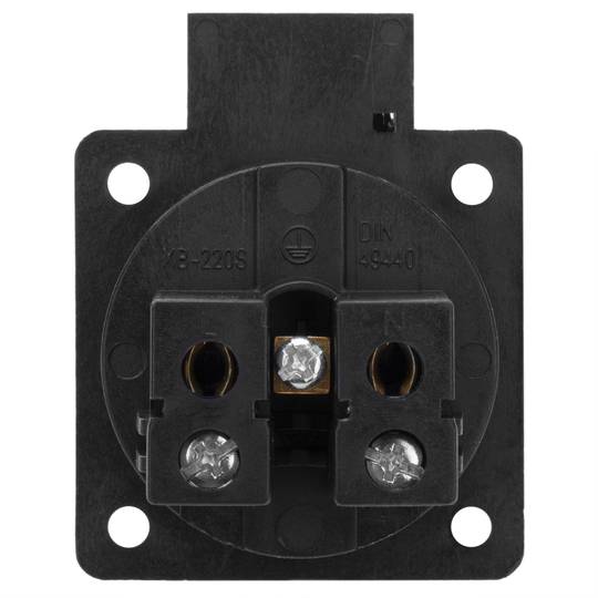 Presa industriale schuko con coperchio IP44 incasso a vite colore nero