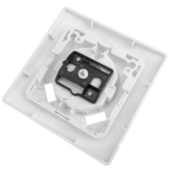 Stecksockel  für Schuko mit USB 2 x A Buchse 80x80mm Lille für die Einbettung weiss