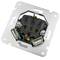 Socket base for schuko with USB  2 x A female 80x80mm Lille for embedding silver and gray