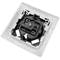 Socket base for schuko with USB  2 x A female 80x80mm Lille for embedding silver and gray