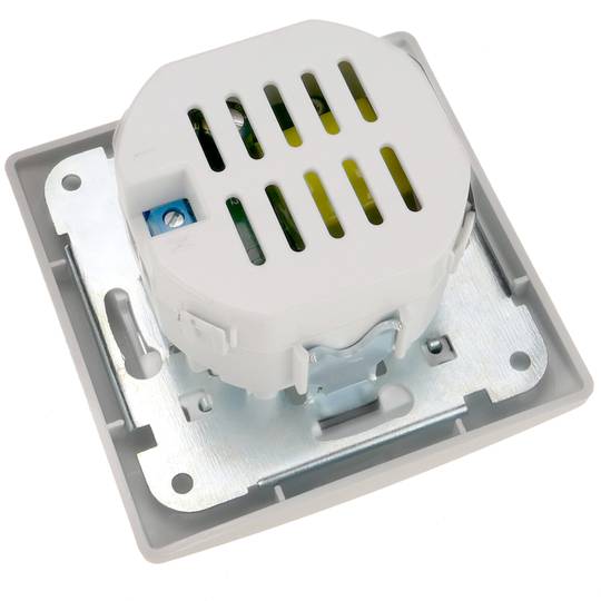 Base de tomada de 2 x USB 80x80mm A fêmea para a incorporação Lille prata e preto