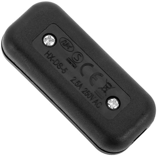 Interruptor passant aeri bipolar per llum 2A 250V negre