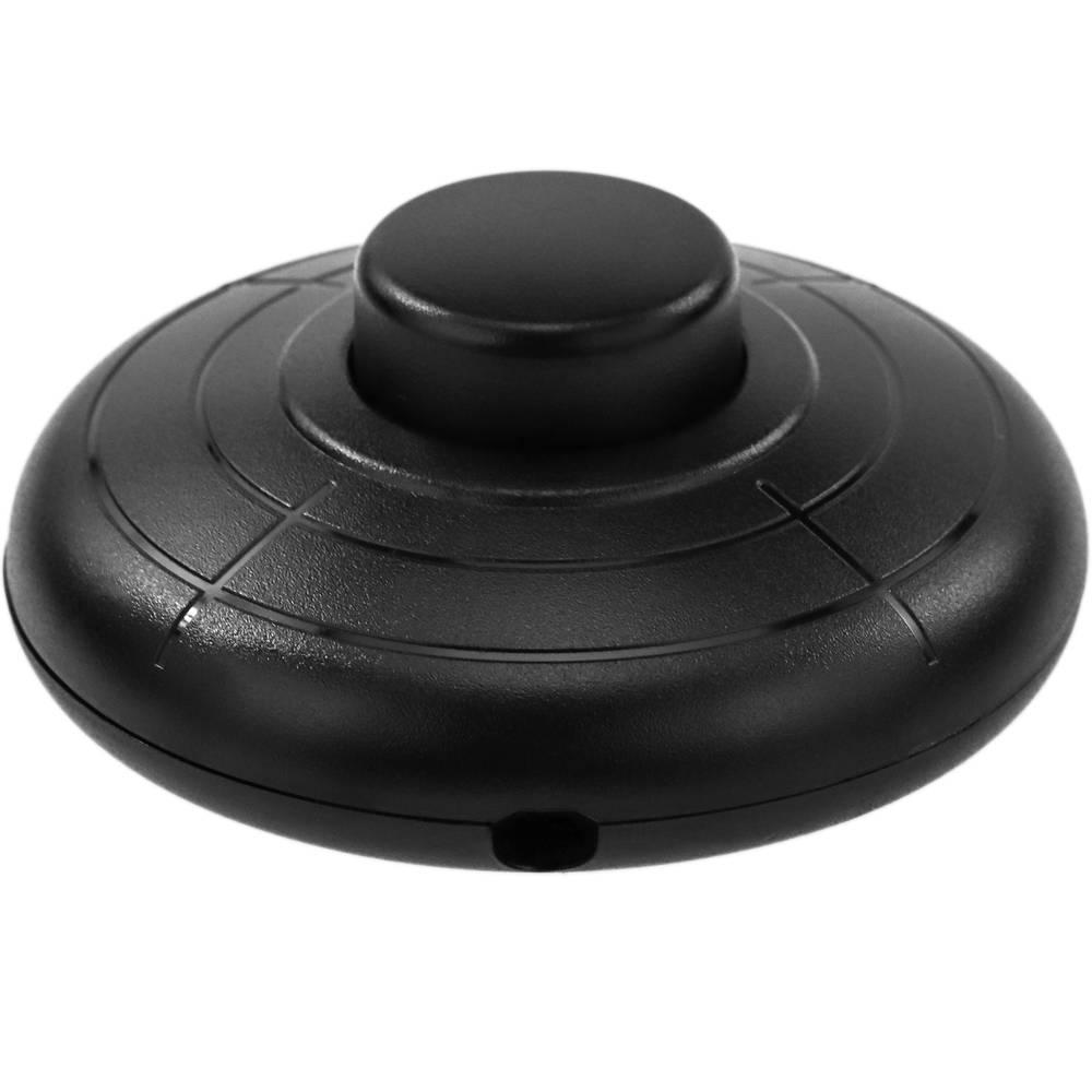Interruptor de pie para lámpara 220VAC en color Negro - Cablematic