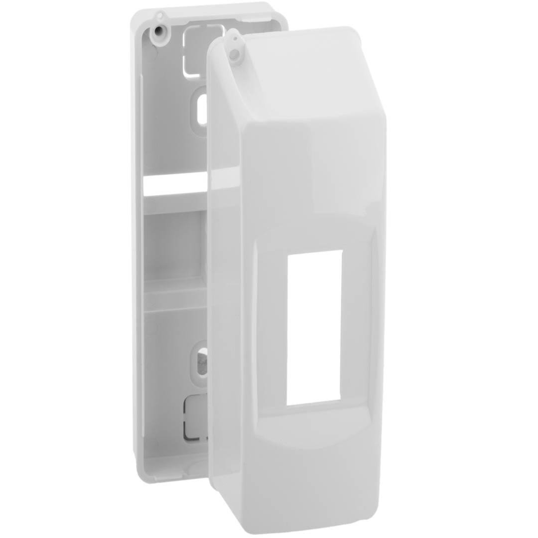 Surface box for electrical automations for 1 module of 18 mm in PVC plastic