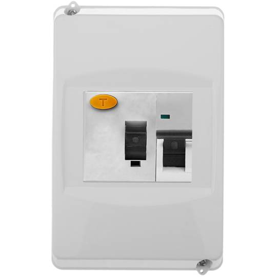 Scatola di superficie per automazione elettrica per 4 moduli in plastica ABS 18 mm