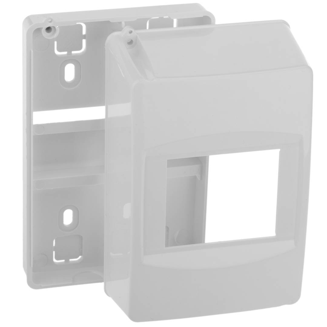 Scatola di superficie per automazione elettrica per 4 moduli in plastica ABS 18 mm