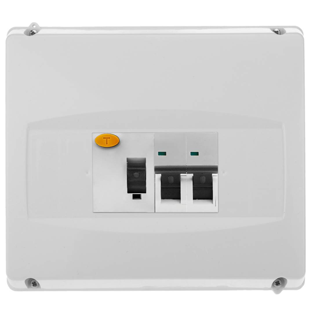 Electrical automation surface box for 8 modules of 18 mm ABS plastic
