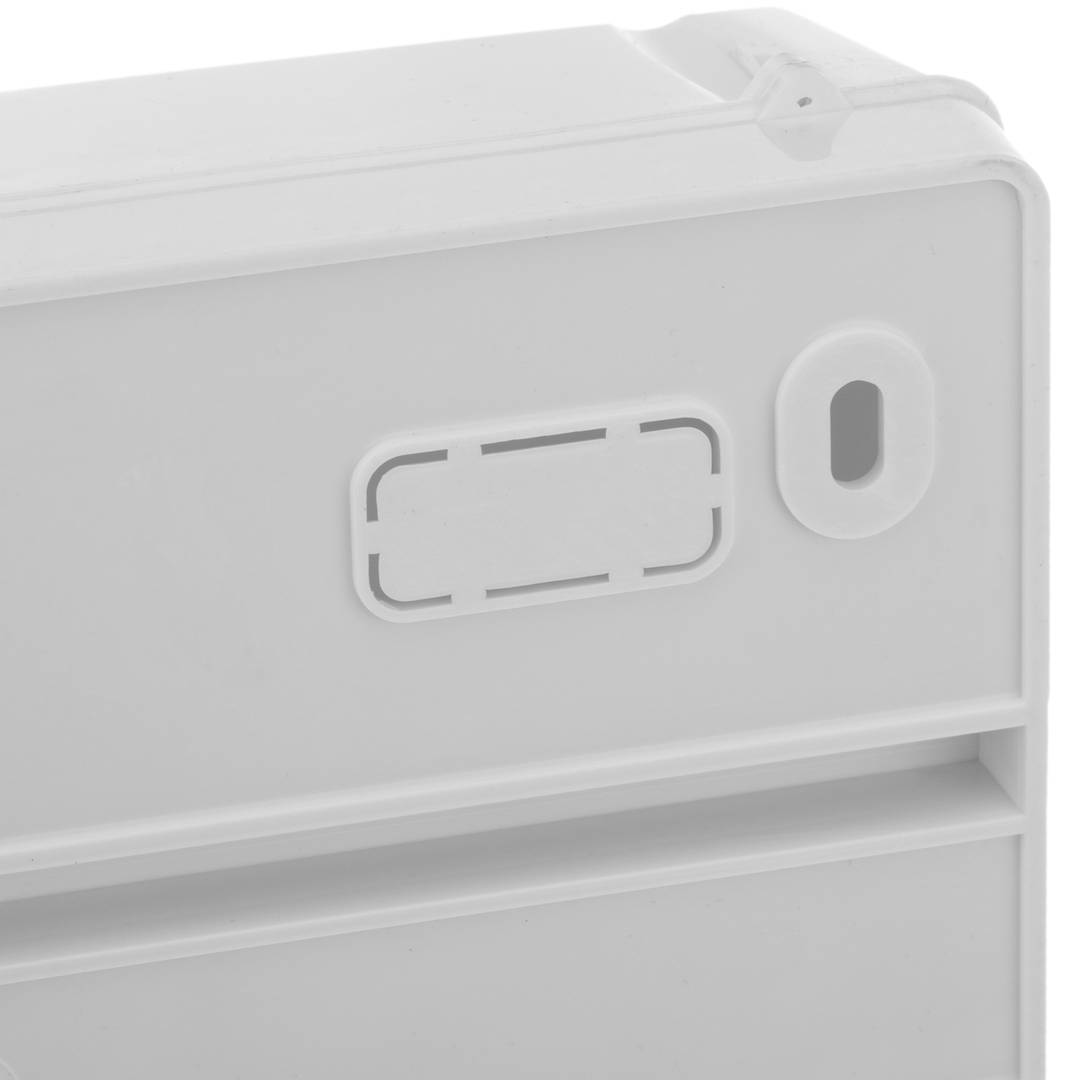 Electrical automation surface box for 8 modules of 18 mm ABS plastic