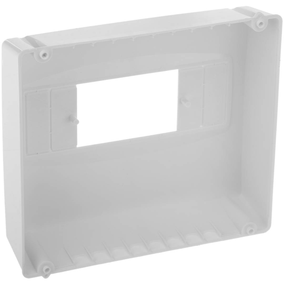 Electrical automation surface box for 8 modules of 18 mm ABS plastic