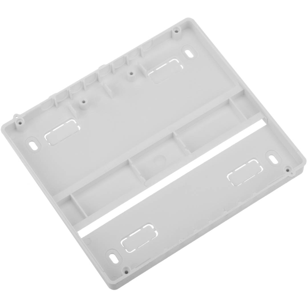 Electrical automation surface box for 8 modules of 18 mm ABS plastic