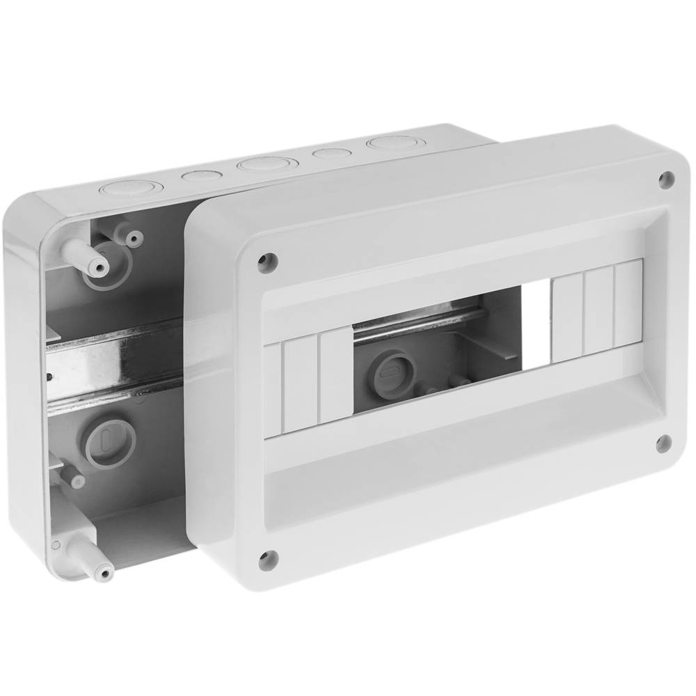 Scatola di superficie per automazione elettrica per 12 moduli in plastica ABS 18 mm