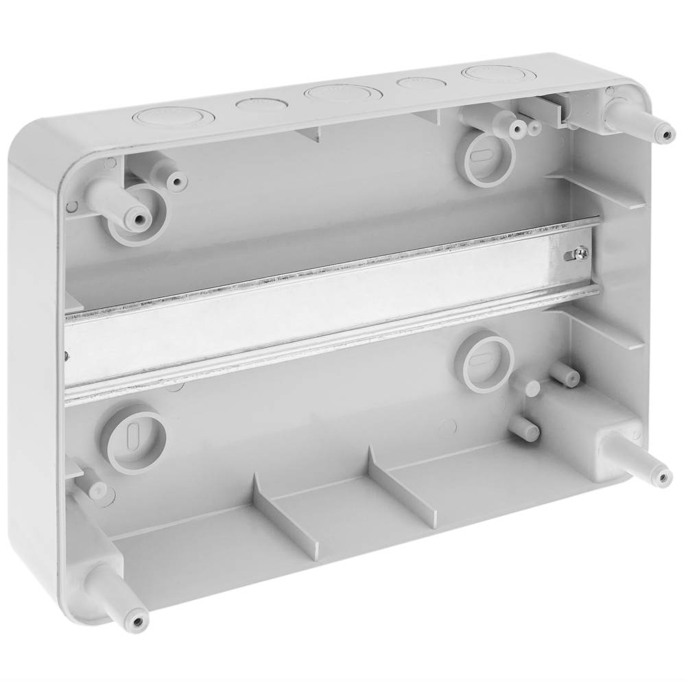 Scatola di superficie per automazione elettrica per 12 moduli in plastica ABS 18 mm
