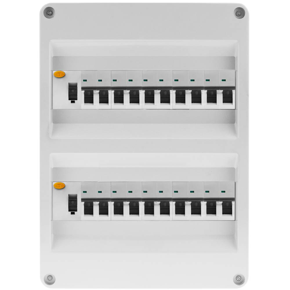 Caixa de superfície de automação elétrica para 24 módulos de plástico ABS de 18 mm