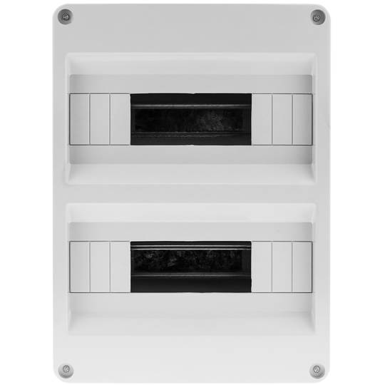 Caixa de superfície de automação elétrica para 24 módulos de plástico ABS de 18 mm