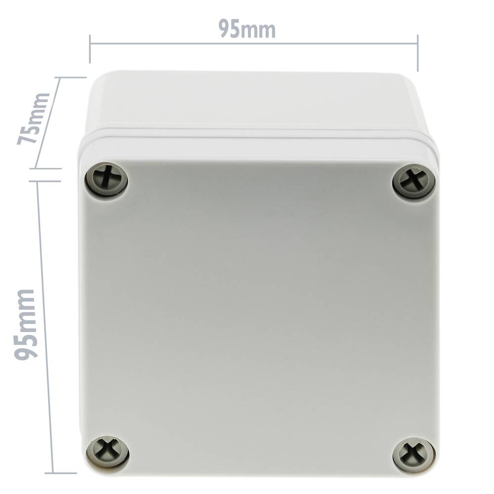 Boîte de jonction et dérivation électrique en plastique ABS étanche IP65 95x95x75mm