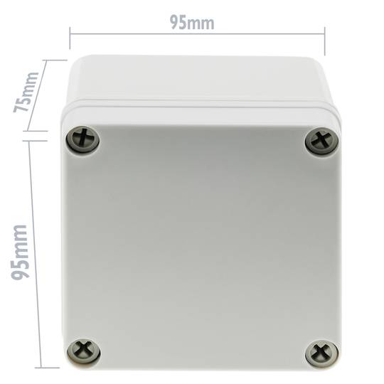Boîte de jonction et dérivation électrique en plastique ABS étanche IP65 95x95x75mm