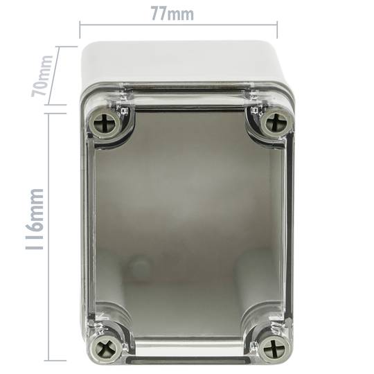 IP65 wodoodporna skrzynka przyłączeniowa z tworzywa sztucznego ABS przezroczysta 116x77x70mm