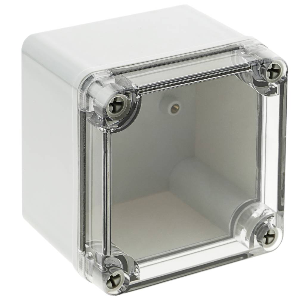 Caja de conexiones eléctricas de plástico ABS impermeable IP65 transparente 95x95x75mm