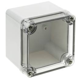 Caixa de connexions elèctriques de plàstic ABS impermeable IP65 transparent 95x95x75mm