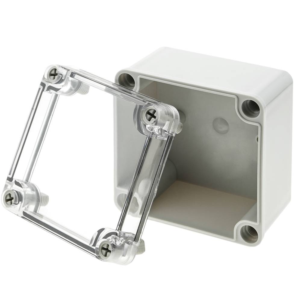 Caja de conexiones eléctricas de plástico ABS impermeable IP65 transparente 95x95x75mm