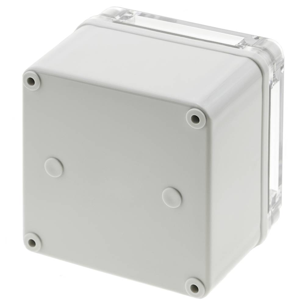 Caja de conexiones eléctricas de plástico ABS impermeable IP65 transparente 95x95x75mm