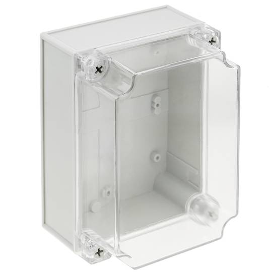 Caixa de connexions elèctriques de plàstic ABS impermeable IP65 transparent 173x126x100mm