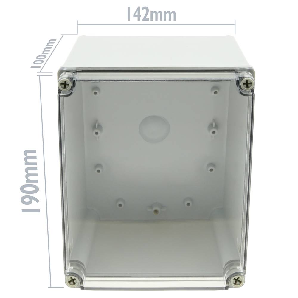IP65 wodoodporna plastikowa skrzynka przyłączeniowa z tworzywa sztucznego ABS przezroczysta 190x142x100 mm